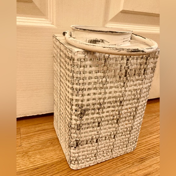 White Metal Lantern - Picture 2 of 2